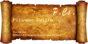 Pilinger Csilla névjegykártya